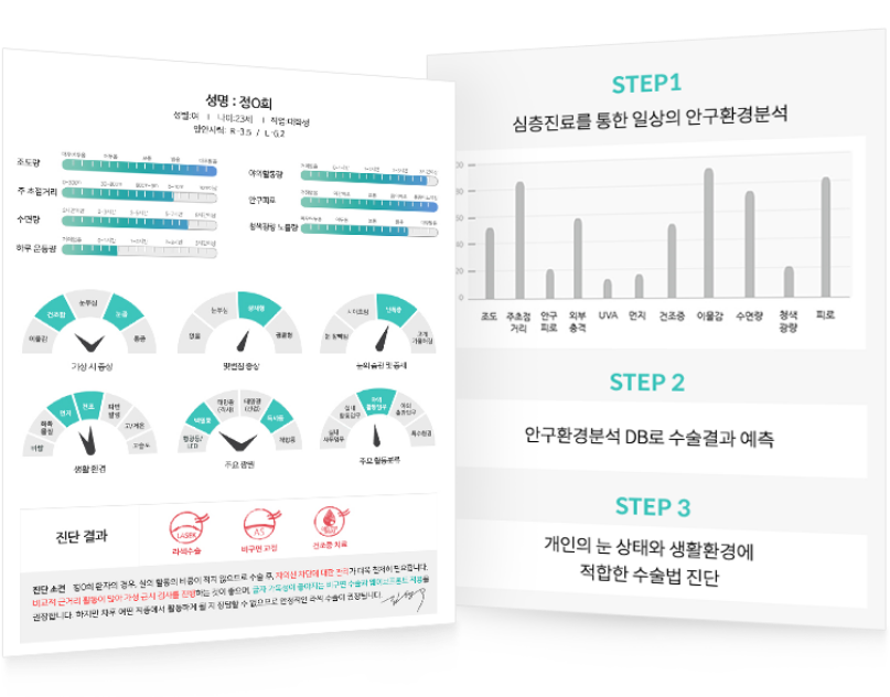 안구환경 분석 결과지(STEP1~3)
